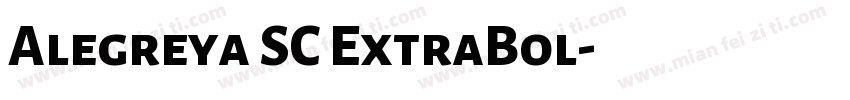 Alegreya SC ExtraBol字体转换